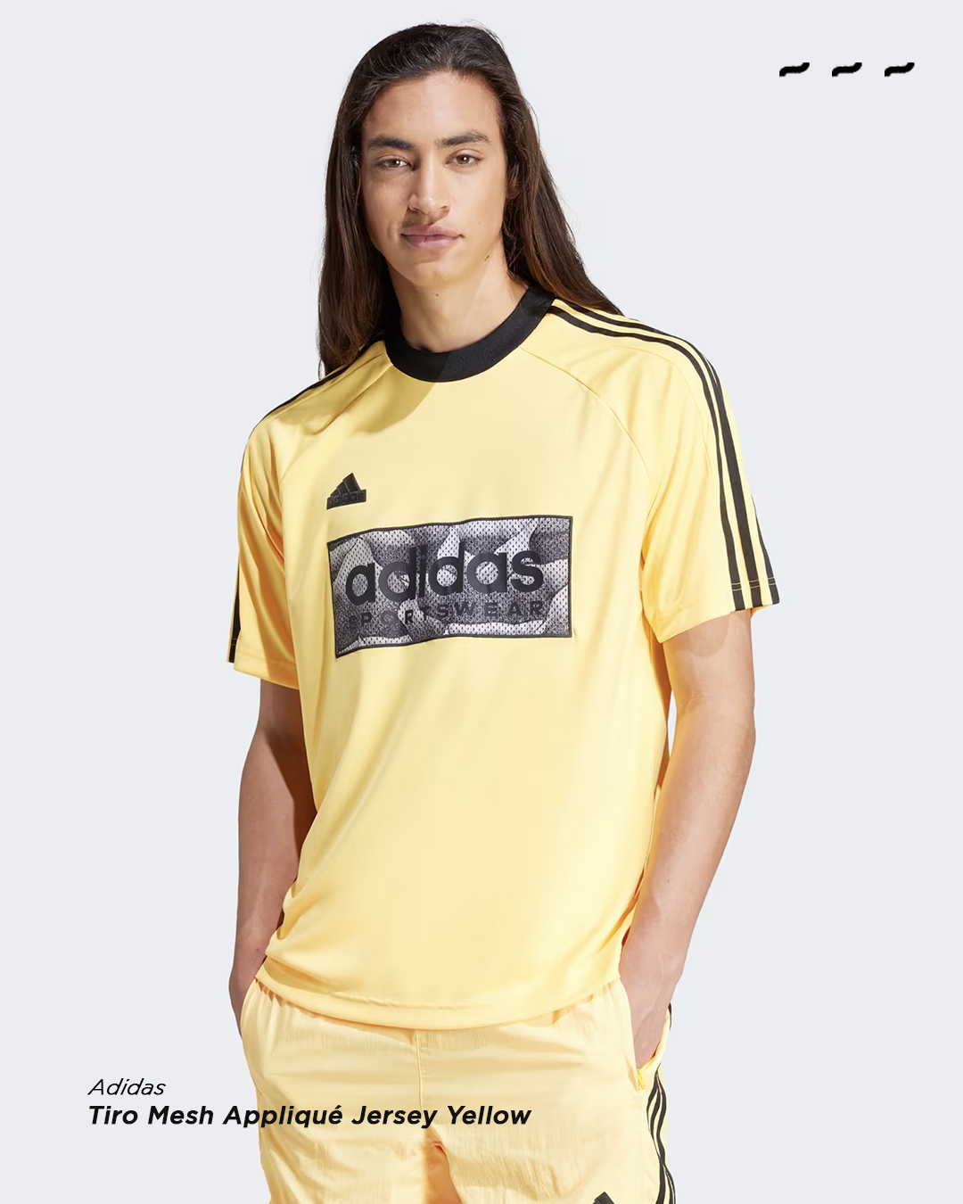 Tiro Mesh Appliqué Jersey Yellow